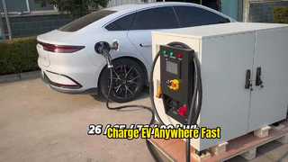 60kW मोबाइल EV चार्जर, IP54 रेटिंग के साथ 65kWh पोर्टेबल एनर्जी स्टोरेज यूनिट