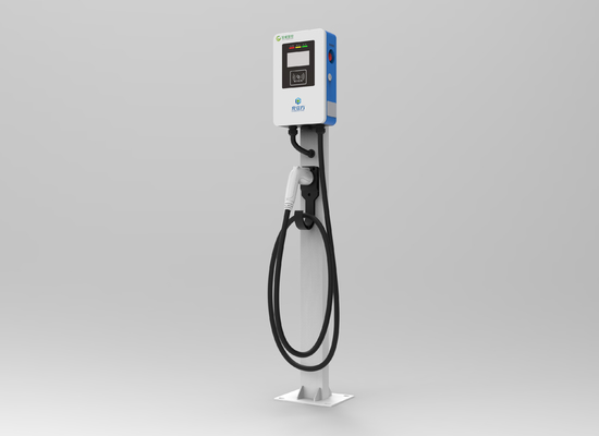 अच्छी कीमत कार्यालय होटल पार्किंग स्थल के लिए सफेद और नीला 7KW एसी ईवी चार्जर ढेर ऑनलाइन