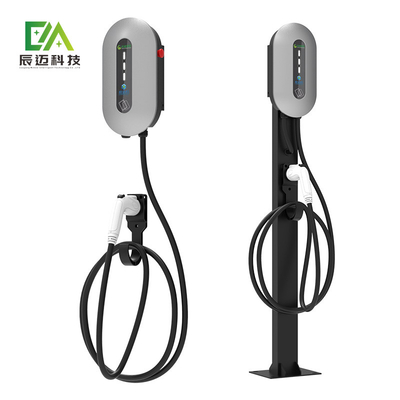 एलसीडी डिस्प्ले ईवी वॉलबॉक्स चार्जर स्टेशन तीन चरण AC400V टेस्ला ईवी चार्जिंग स्टेशन