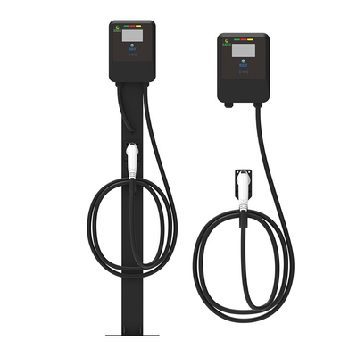 220V/7KW/32A ब्लैक वॉल-माउंटेड / पोस्ट-टाइप इलेक्ट्रिक वाहन चार्जिंग स्टैक इलेक्ट्रिक वाहन चार्जर