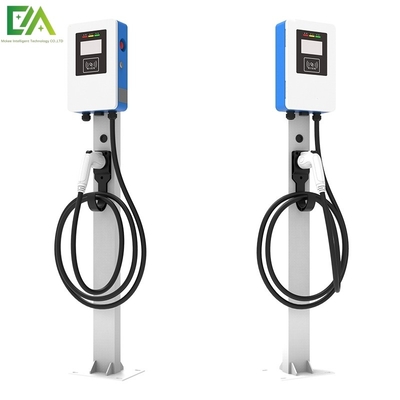 प्रकार 1 प्रकार 2 7KW 11KW 21KW नीले और सफेद स्तंभ / मंजिल प्रकार एकल बंदूक इलेक्ट्रिक वाहन एसी चार्जिंग ढेर