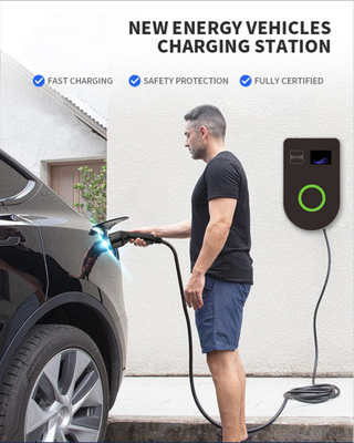 अच्छी कीमत 7kW 14kW 22kW टाइप 2 प्लग फास्ट चार्जिंग कमर्शियल ईवी चार्जर स्टेशन वॉल-माउंटेड चार्जिंग सॉकेट ऑनलाइन