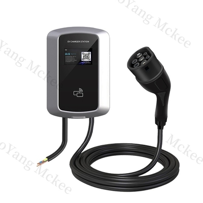 वाणिज्यिक एसी चार्जर 7KW टाइप 2 ईवी कार 14KW इंटेलिजेंट वॉयस-नियंत्रित IP55 लोड बैलेंस के साथ सुरक्षित ईवी चार्जर एसी