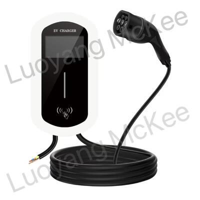 अच्छी कीमत 7kW 11kW वॉल माउंटेड एसी ईवी चार्जर 32A 220V OCPP 1.6J वाईफाई 4G लैन IP54 4.3 इंच टच स्क्रीन ऑनलाइन
