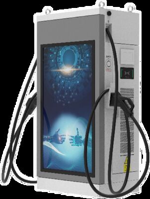 240kW HD 55 इंच डिजिटल साइनेज विज्ञापन स्क्रीन ईवी चार्जर सार्वजनिक वाणिज्यिक फास्ट चार्जिंग स्टेशन बिजनेस पार्किंग स्थल के लिए