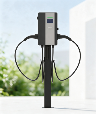 अच्छी कीमत 22kW Dual Gun AC EV Charger Type 2 Wallbox 2x32A Smart Load Balancing 4G WiFi Commercial ऑनलाइन