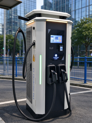 80kW डीसी फास्ट ईवी चार्जर 200-1000V CCS1 CCS2 CHAdeMO GB/T IP54 OCPP 1.6J RFID चार्जिंग पाइल