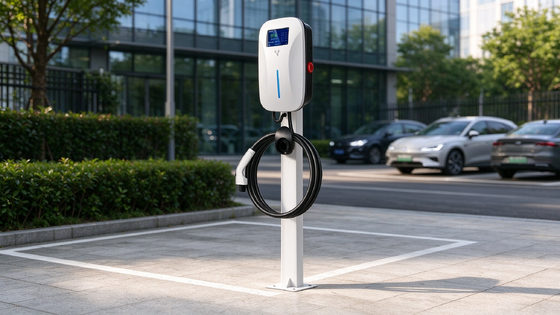 अच्छी कीमत 22kW टाइप 2 फ्लोर स्टैंडिंग AC EV चार्जर डुअल गन 32A OCPP 1.6J RFID VIN QR IP54 कमर्शियल चार्जिंग पाइल ऑनलाइन